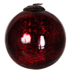 Eglīšu bumba saplaisājusi d10cm sarkana