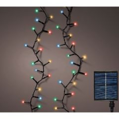 750LED virtene ar solāro paneli 16m krāsaina