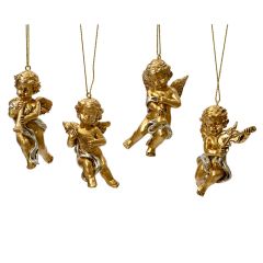 Egļu rotājums Eņģelis 5.2x8cm zelta