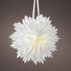 Papīra dekors Zvaigzne d60cm balta