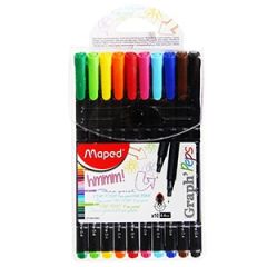 Marķieris MAPED Finefelt Graph'Peps 0.4mm 10 kr.