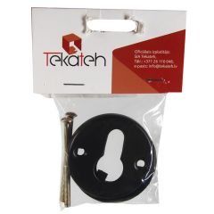 Durvju uzlika PZ uz apaļā roktura melns