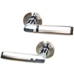 Durvju rokt. uz apaļās rozetes Harco Cornus ner. tēr./hroms