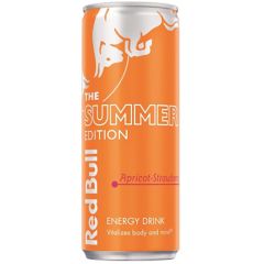 Enerģijas dzēriens Red Bull Apricot Strawberry 0.25l ar depo