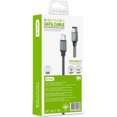Kabelis D-Fruit USB-C 1m 65W, pelēks