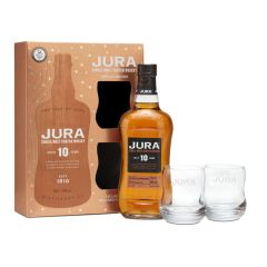 Viskijs Jura 10YO Single Malt 07 40% +2glāzes, kārbā