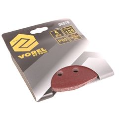 Slīpripu kmpl. D125mm,P80,5gab.,ar caur.