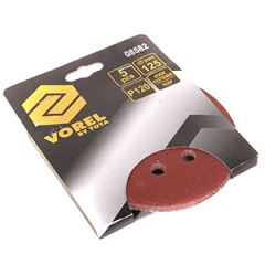 Slīpripu kmpl. D125mm,P120,5gab.,ar caur.