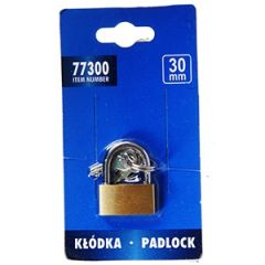 Piekaramā slēdzene 30 mm, 3 atslēgas