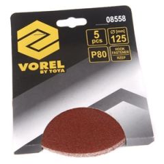 Slīpripu komplekts D125mm P80 5gab.