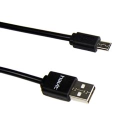 Kabelis A-microB 1m melns