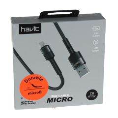 Kabelis 6132 A-micro B, 1.2m melns