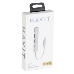 Kabelis DOT 41 Type C to USB 2.0/3.0 4-ports hub