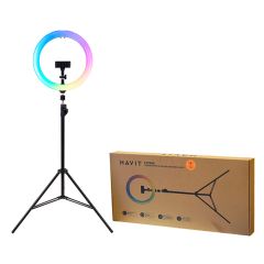 Viedtālruņa statīvs Havit ar gaismu krāsaina 5V/2A d30xh210c