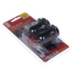 Kontaktligzda dubultā ūdensdroša 12V 15A