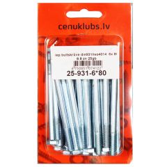 Iep.bultskrūve 931-6x80 25gab