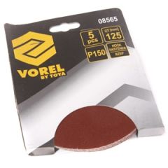 Slīpripu komplekts D125mm P150, 5gab.