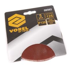 Slīpripu komplekts D125mm P120, 5gab.