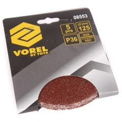 Slīpripu komplekts D125mm P36, 5gab.