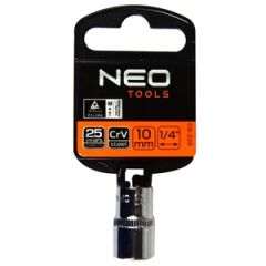 Seškanšu galviņa 10mm, 1/4''