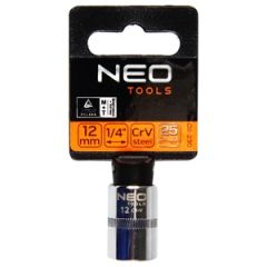 Seškanšu galviņa 12mm, 1/4''