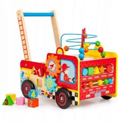 Rot. Izglītības ugunsdzēsēju auto koka + Ecotoys kluči