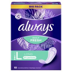 Hig.ieliktnīši Always Liners Long 0% Perfume 52gab.