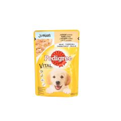 Barība suņiem Pedigree ar vistas gaļu 100g