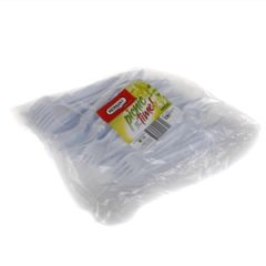 Pl. dakšas baltas 100gab.