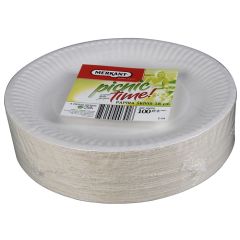 Papīra šķīvji Merkant 18cm 100gab. 0.62kg