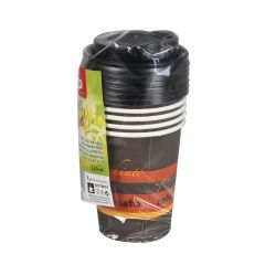 Papīra glāzes ar vāku Merkant 230ml d8cm 6gab.1sl.