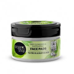 Pīlinga spilventiņi Organic Shop sejai, dziļai attīr. 20gab.