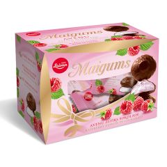 Zefīrs Maigums Mini aveņu, šokolādē 185g