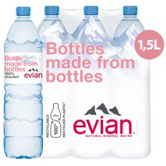 Minerālūdens EVIAN negāzēts 1.5L x 6gab. ar depoz.