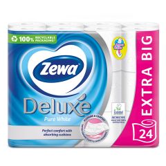 Tual.papīrs Zewa Deluxe Pure white 3-kārt.24 ruļļi