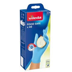 Cimdi vienreizlietojamie Vileda Food Safe S/M 40gab.