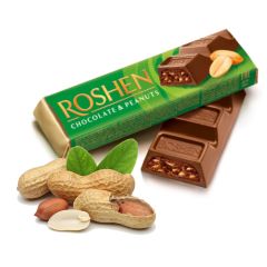 Šokolāde piena Roshen ar zemesr,un šokol, pild, 38g