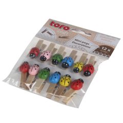 Dekors knaģi koka Mārīte 3.5cm 12gab.