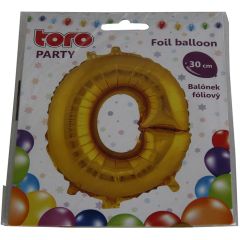 Balons burts O 30cm folija, zelta
