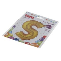 Balons burts S 30cm folija, zelta