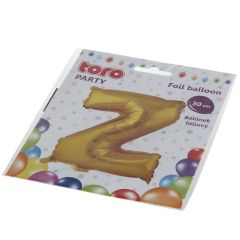 Balons burts Z 30cm folija, zelta
