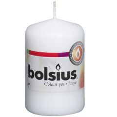Svece stabs Bolsius balta 4.8x8cm