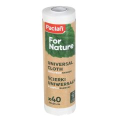 Lupatiņas rullī Paclan For Nature bambusa 40x25cm 40gab.