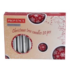 Eglīšu sveces 20gab. sudraba