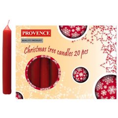 Eglīšu sveces 20gab. sarkanas