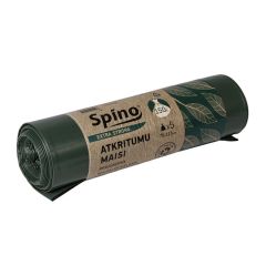 Atkritumu maisi LD 150L (75x115cm), 5gab., zaļi-melns Spino