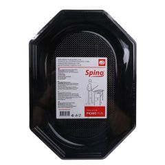 Paplātes 35x25cm, melnas PET 3 gab./pac. Spino