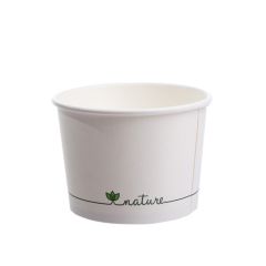 Zupas konteineri PAP/PLA 500ml d115x80mm Balti 25gab.