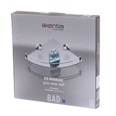 Plaukts  stūra 26x35 cm,stikla