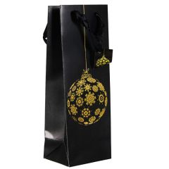 Dāvanu maisiņš Ziemassvētku 12x10x35cm pudelei